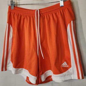 Vintage Adidas Womens Shorts Large Orange and White Climalite Soccer Running